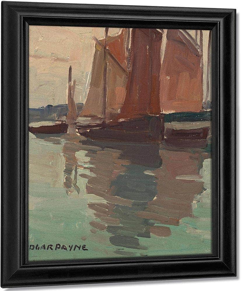 Boats With Red Sails By Edgar Payne Fine Art Print