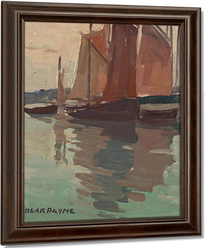 Boats With Red Sails By Edgar Payne Fine Art Print