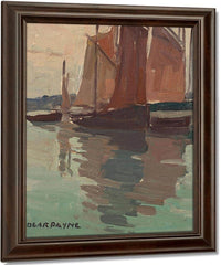 Boats With Red Sails By Edgar Payne Fine Art Print