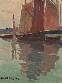 Boats With Red Sails By Edgar Payne Fine Art Print