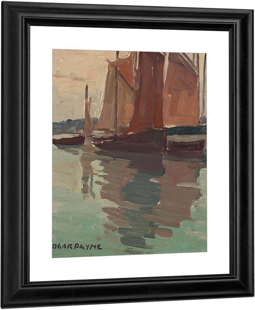 Boats With Red Sails By Edgar Payne Fine Art Print