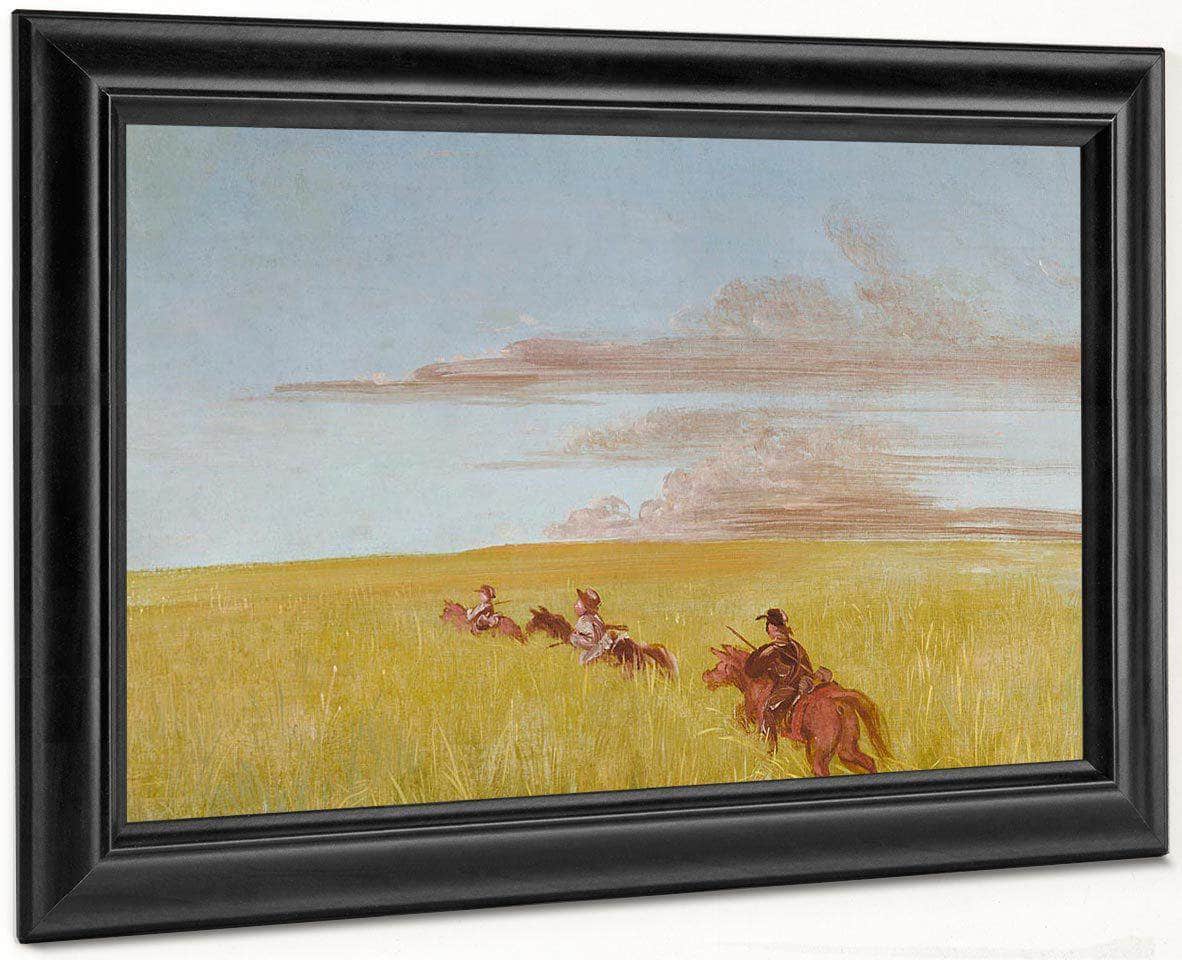 Bogard, Batiste, And I, Traveling Through A Missouri Bottom By George Catlin Fine Art Print