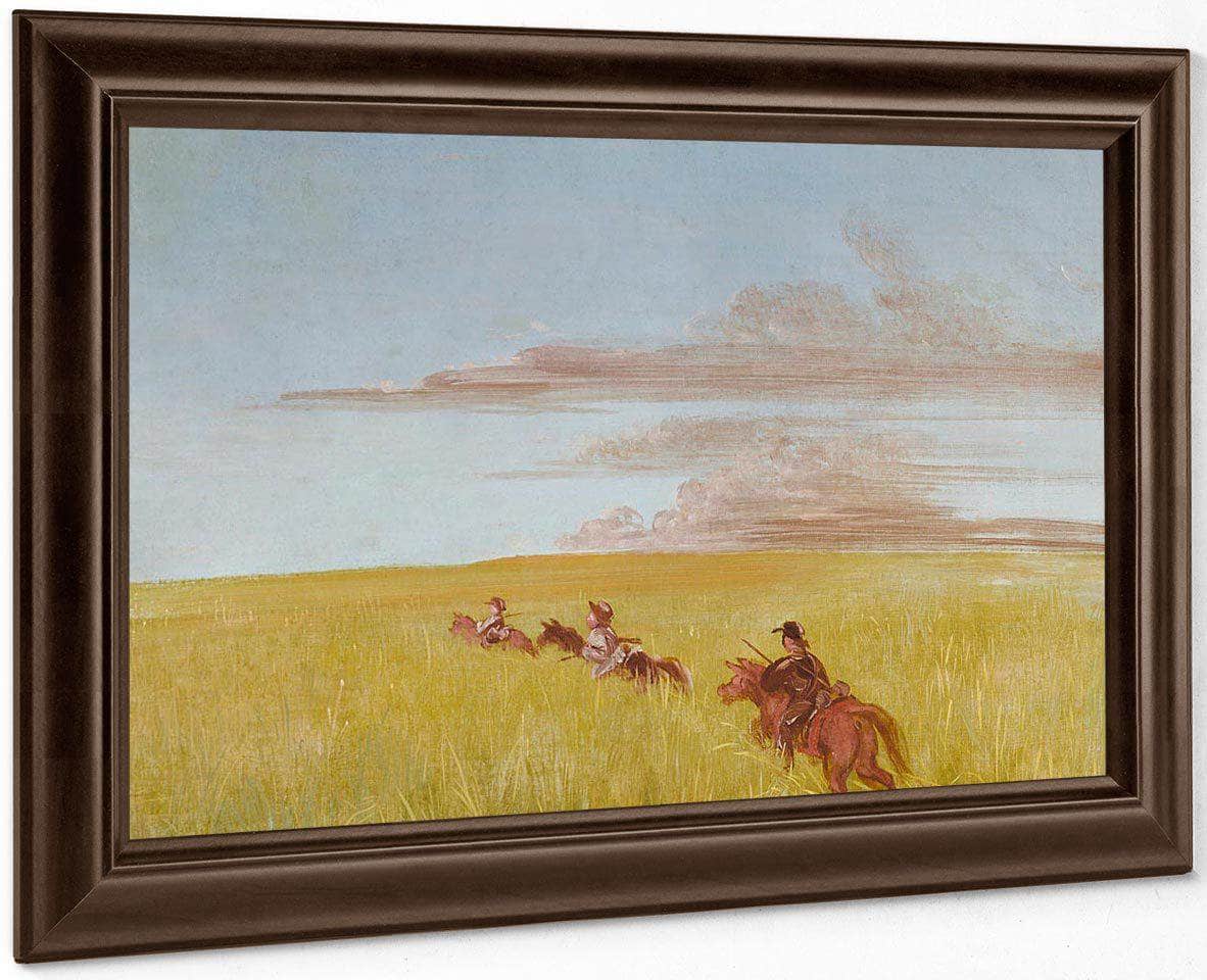 Bogard, Batiste, And I, Traveling Through A Missouri Bottom By George Catlin Fine Art Print