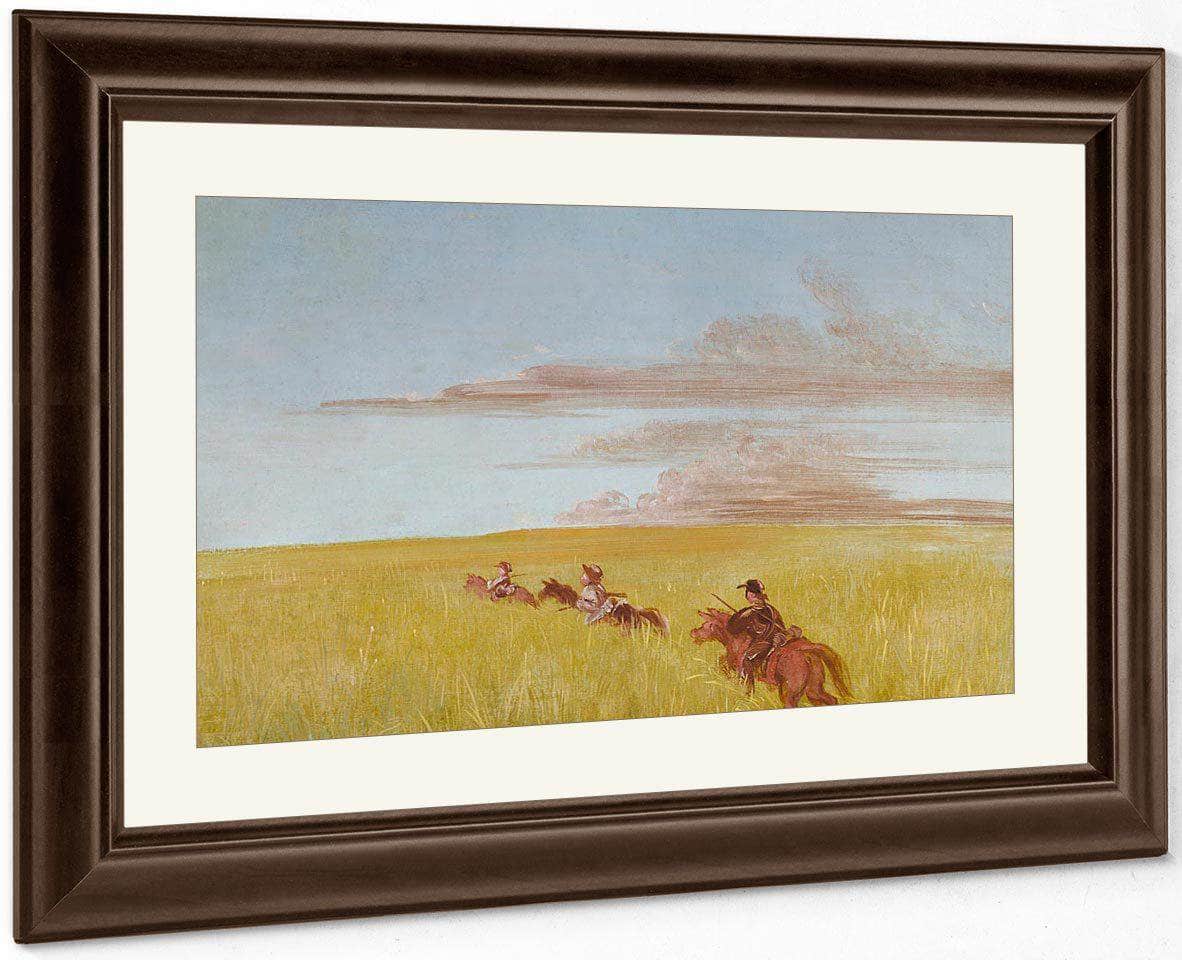 Bogard, Batiste, And I, Traveling Through A Missouri Bottom By George Catlin Fine Art Print