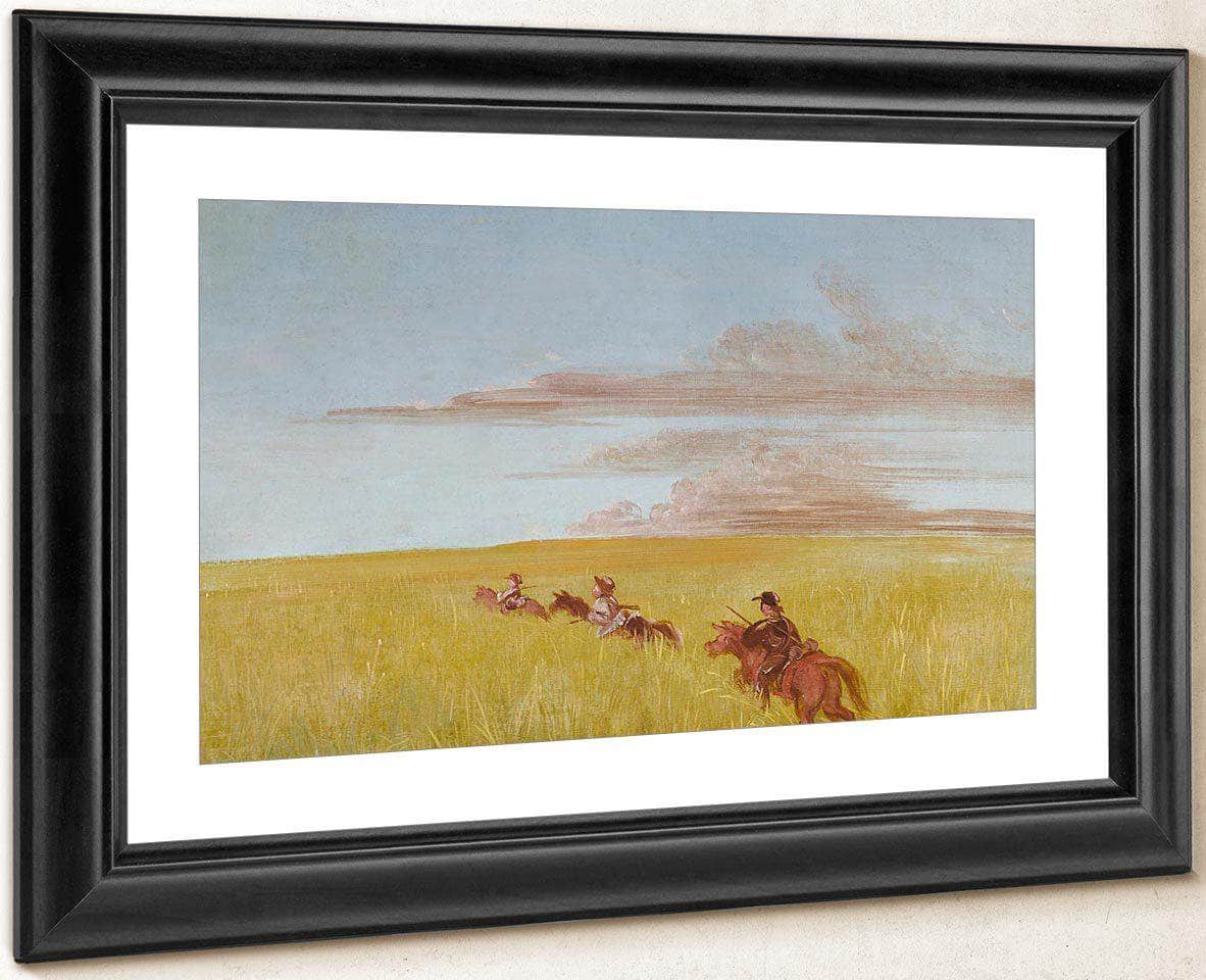 Bogard, Batiste, And I, Traveling Through A Missouri Bottom By George Catlin Fine Art Print