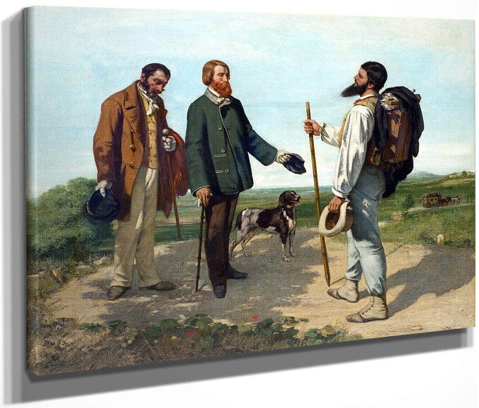 Bonjour Monsieur Courbet 1854 By Gustave Courbet Fine Art Print