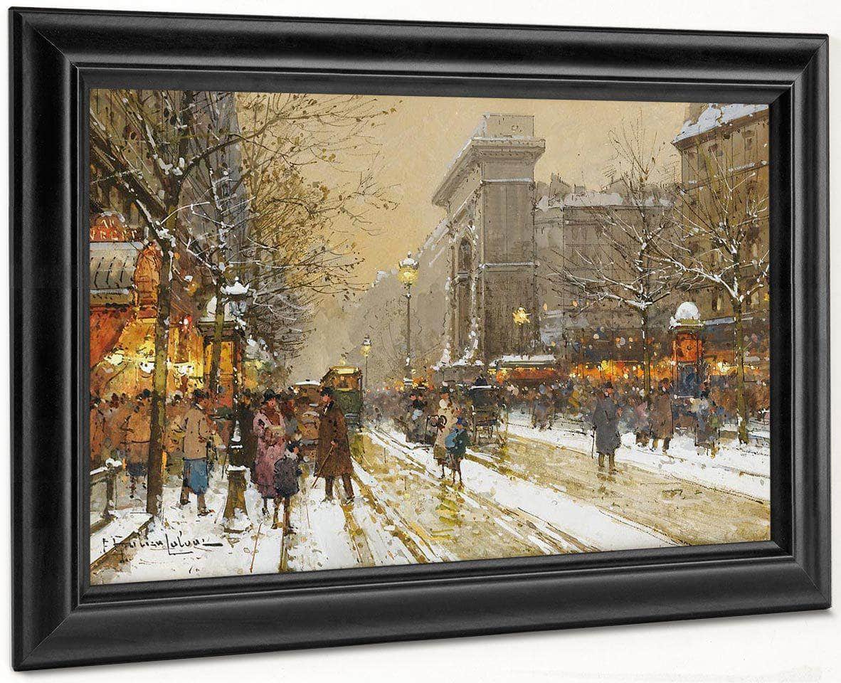 Bonne Nouvelle Boulevard In Paris Near St Martins Door By Eugene Galien Laloue Fine Art Print