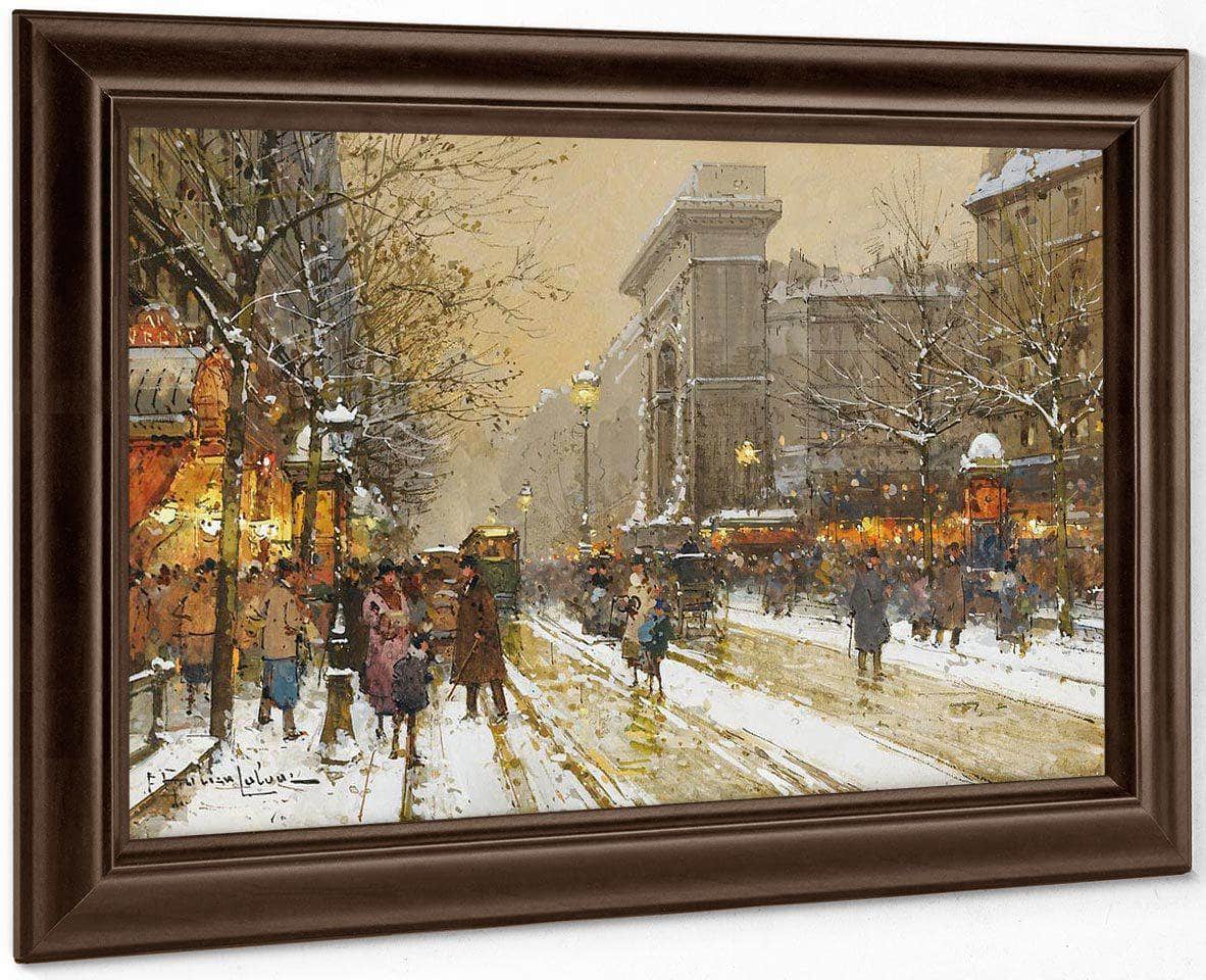 Bonne Nouvelle Boulevard In Paris Near St Martins Door By Eugene Galien Laloue Fine Art Print