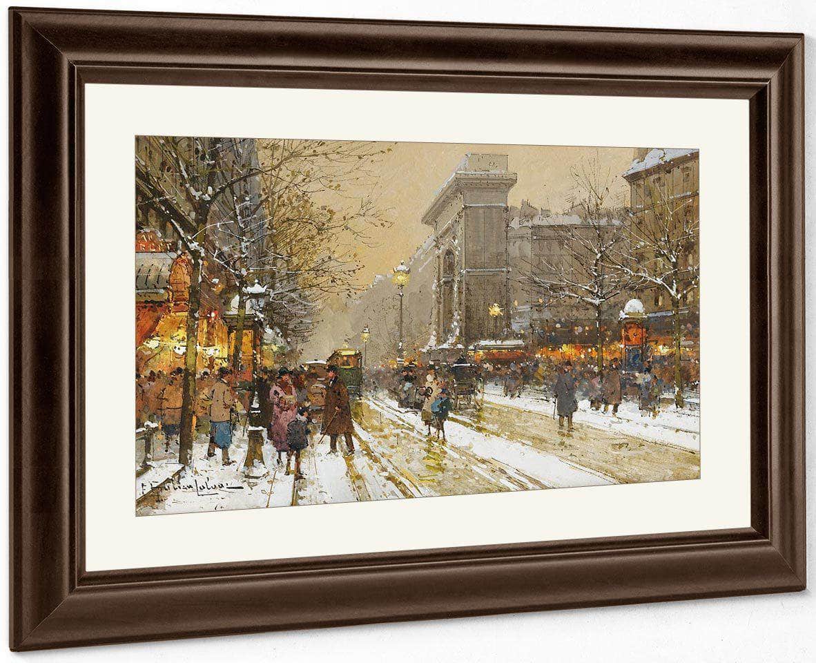 Bonne Nouvelle Boulevard In Paris Near St Martins Door By Eugene Galien Laloue Fine Art Print