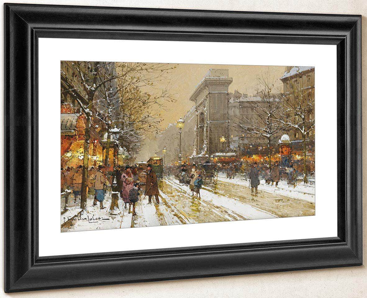 Bonne Nouvelle Boulevard In Paris Near St Martins Door By Eugene Galien Laloue Fine Art Print