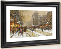 Bonne Nouvelle Boulevard In Paris Near St Martins Door By Eugene Galien Laloue Fine Art Print