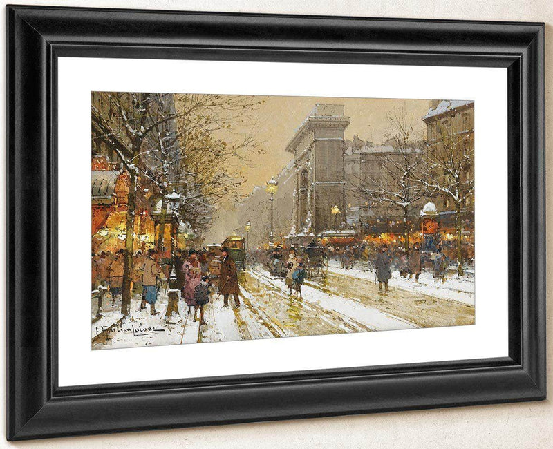 Bonne Nouvelle Boulevard In Paris Near St Martins Door By Eugene Galien Laloue Fine Art Print