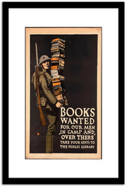 Books Wanted  Vintage Poster Fine Art Print