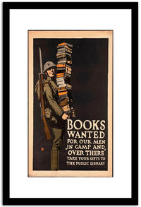 Books Wanted  Vintage Poster Fine Art Print