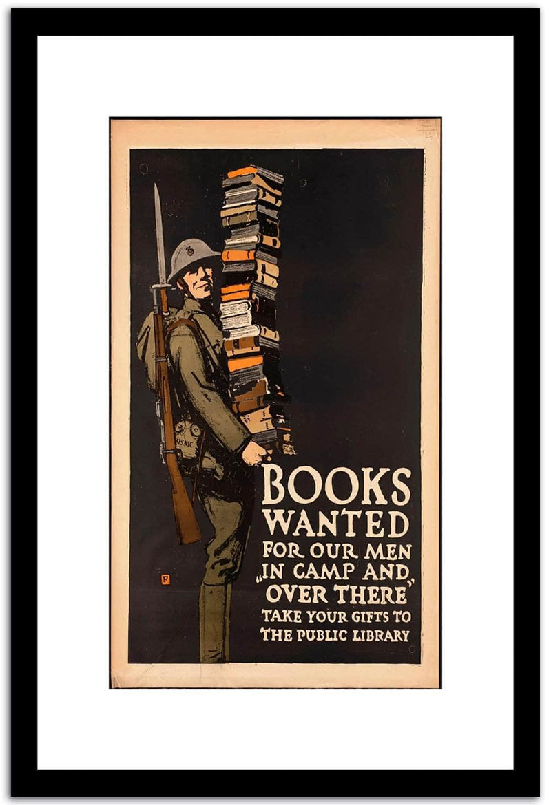 Books Wanted  Vintage Poster Fine Art Print