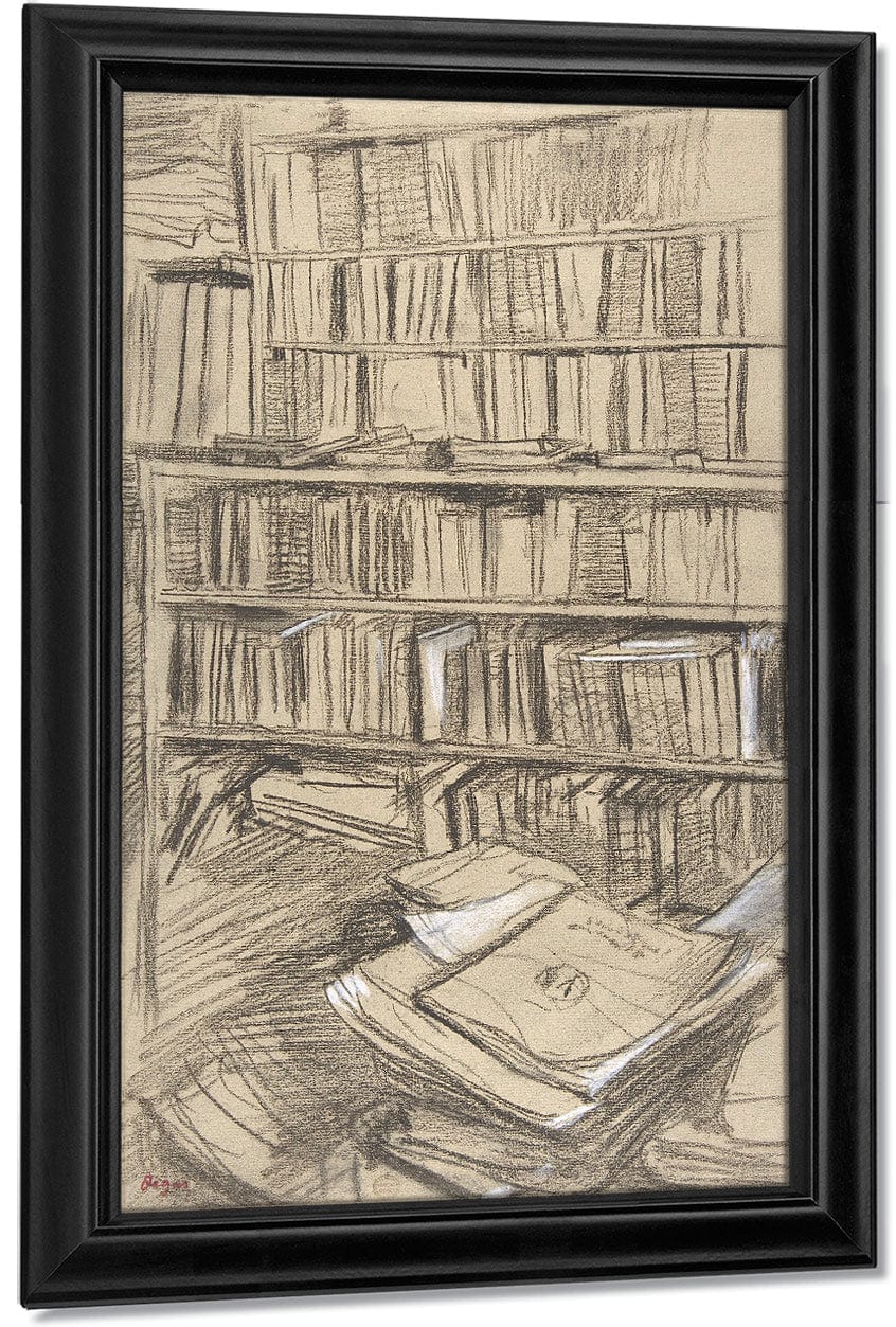 Bookshelves By Edgar Degas Fine Art Print