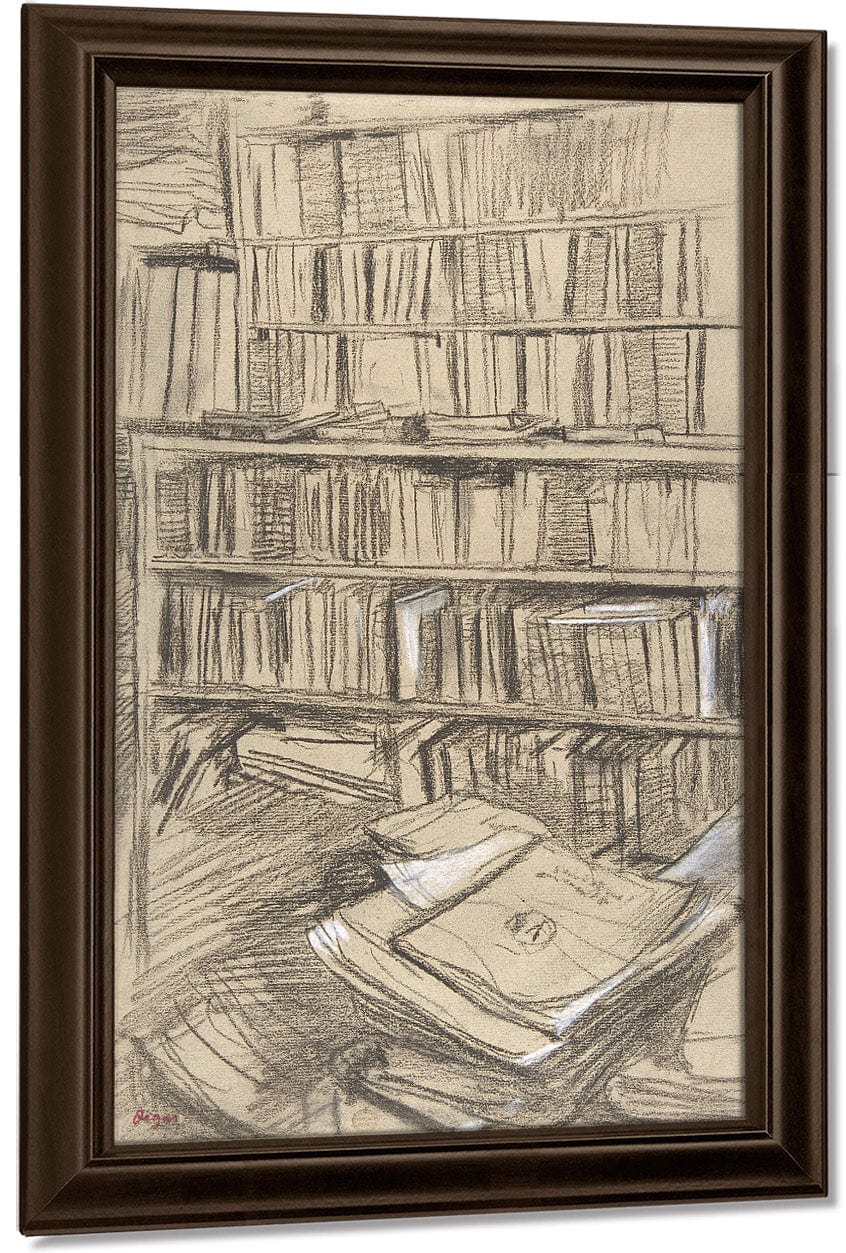 Bookshelves By Edgar Degas Fine Art Print