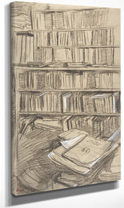 Bookshelves By Edgar Degas Fine Art Print