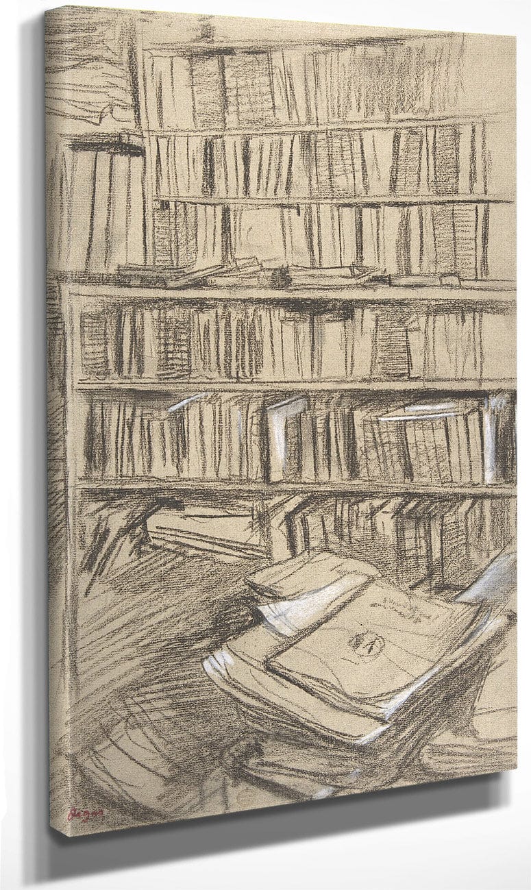 Bookshelves By Edgar Degas Fine Art Print