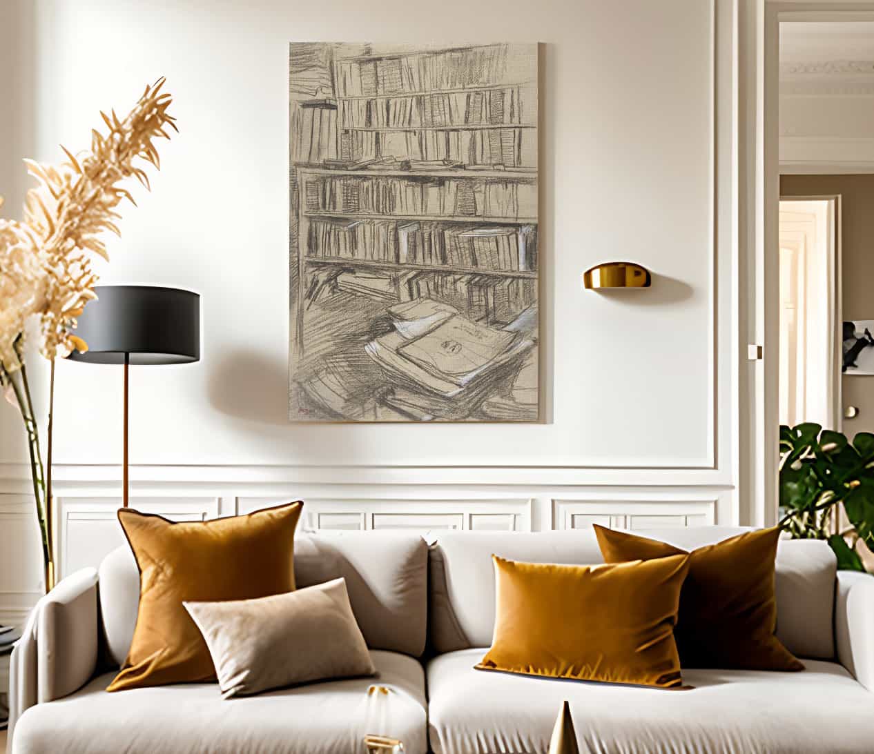 Bookshelves By Edgar Degas Fine Art Print