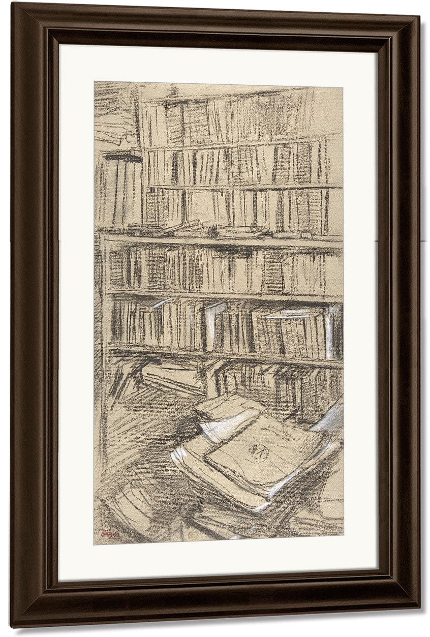 Bookshelves By Edgar Degas Fine Art Print
