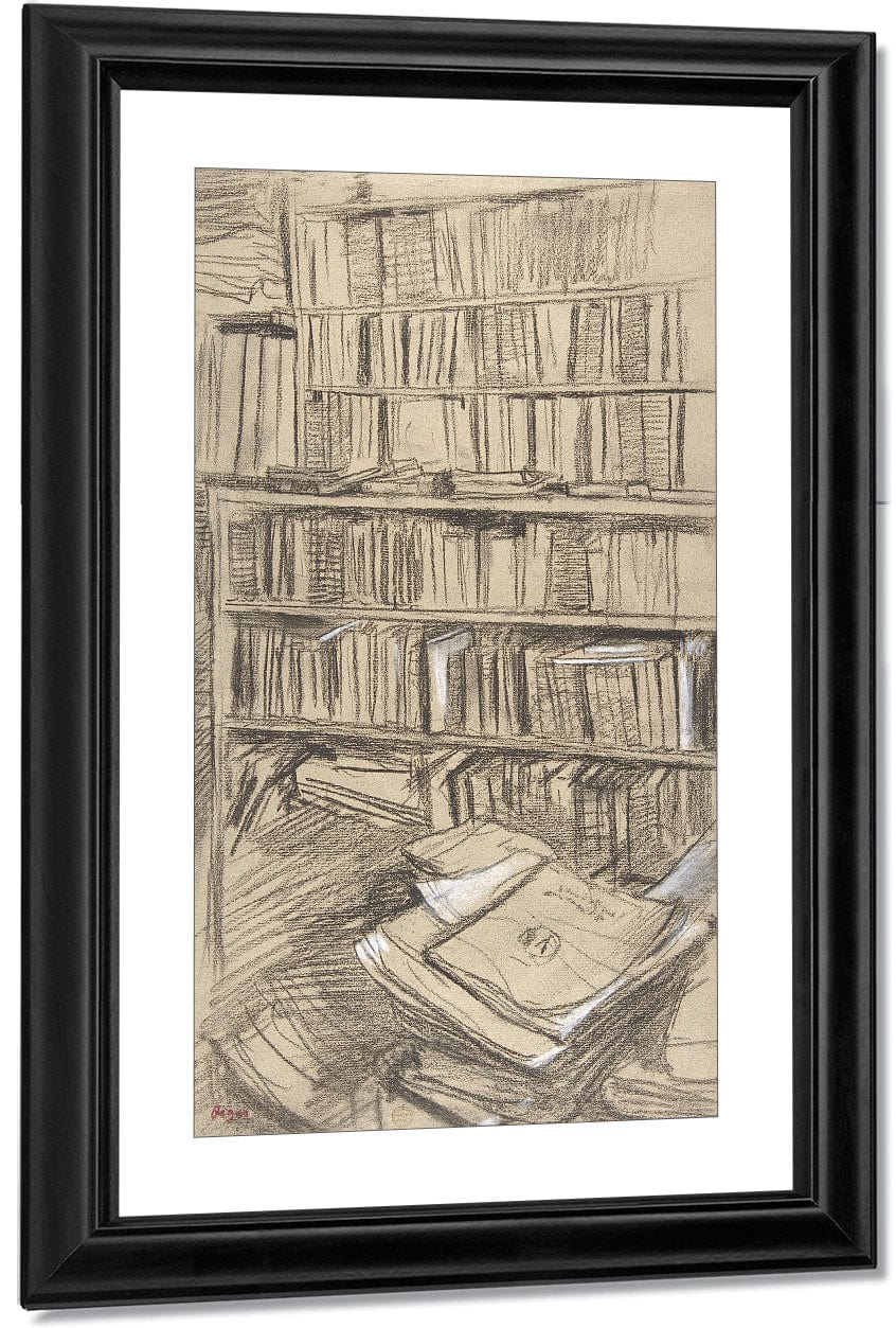 Bookshelves By Edgar Degas Fine Art Print