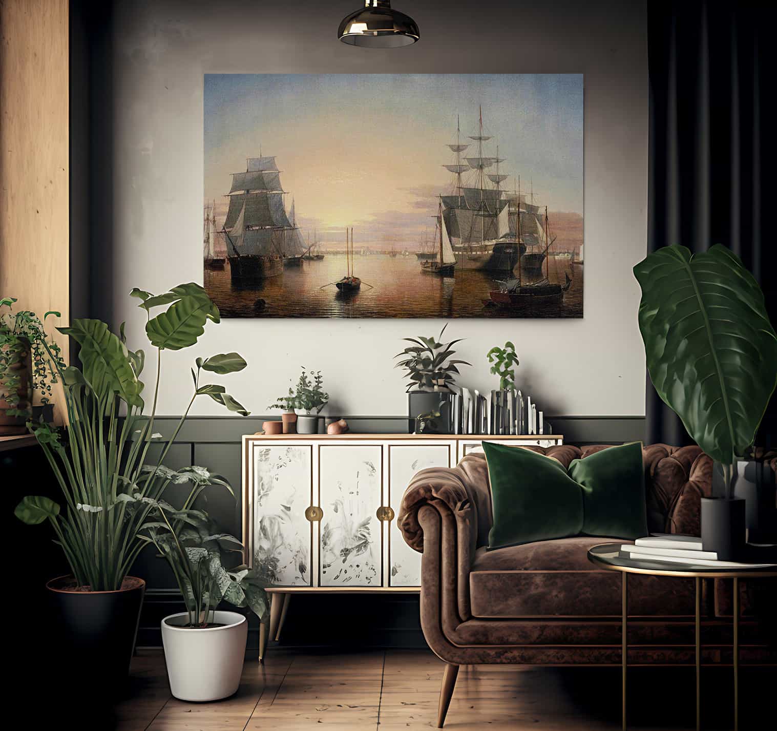 Boston Harbor By Henry Fitz Lane Fine Art Print