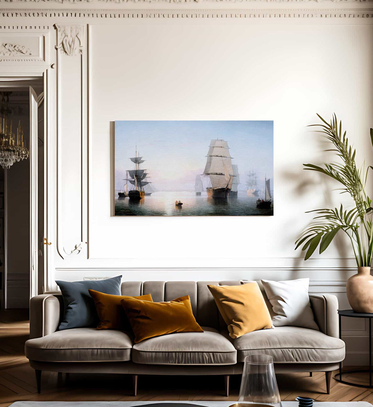 Boston Harbor Sunset By Fitz Henry Lane Fine Art Print