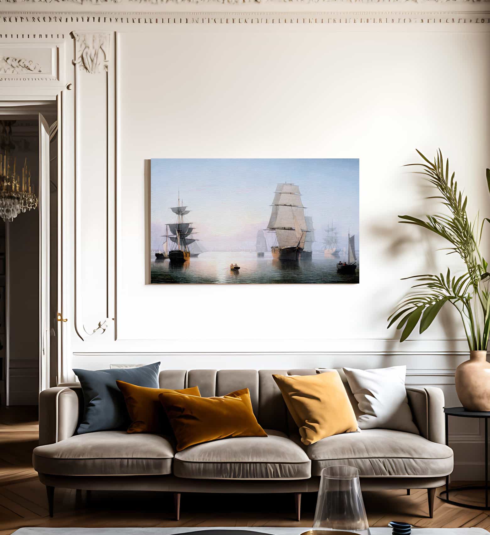 Boston Harbor Sunset By Fitz Henry Lane Fine Art Print