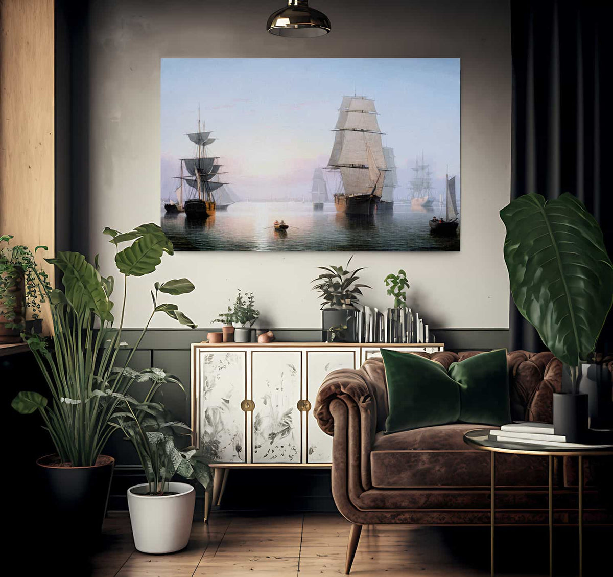 Boston Harbor Sunset By Fitz Henry Lane Fine Art Print