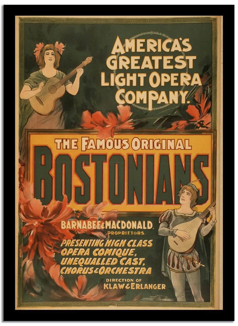 Bostonians  Vintage Posterb Fine Art Print