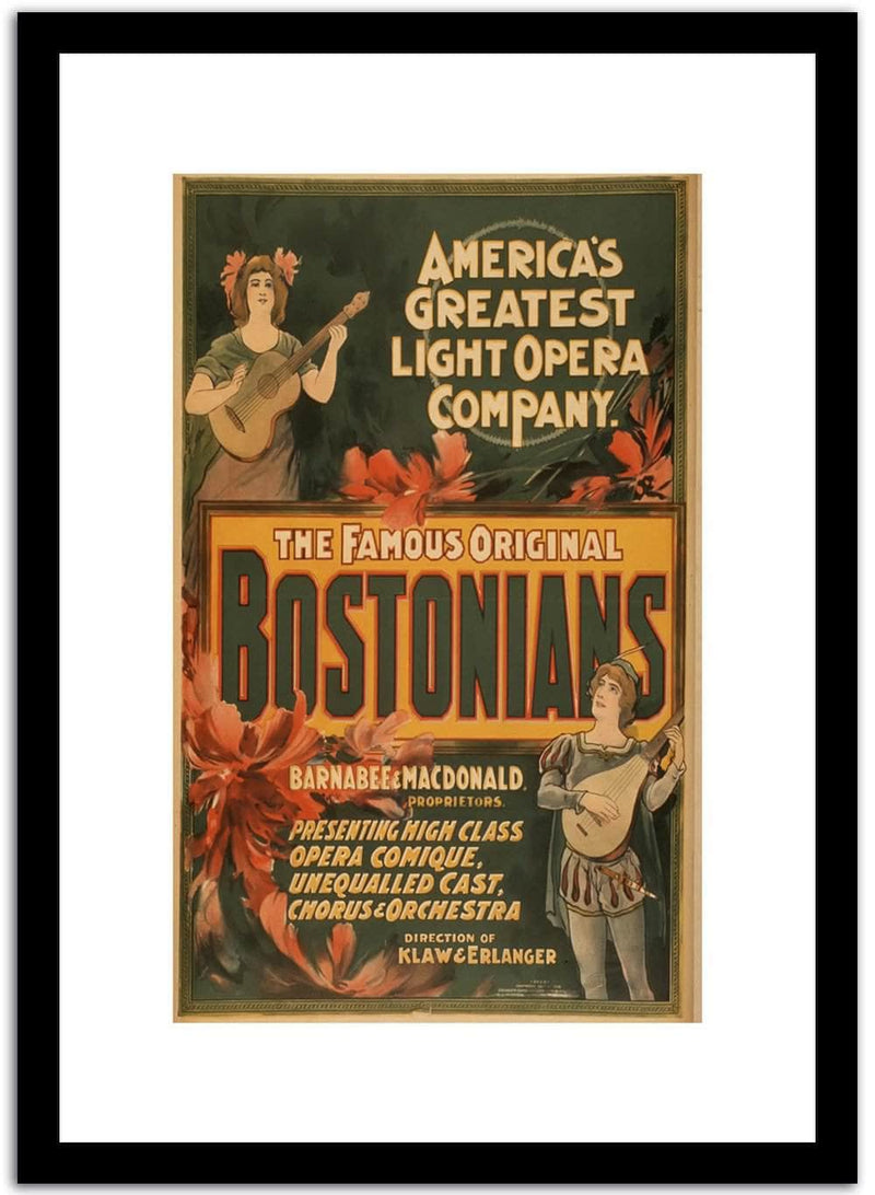 Bostonians  Vintage Posterb Fine Art Print