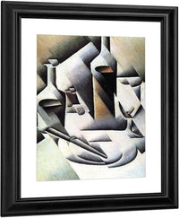 Bottles And Knife By Juan Gris Fine Art Print