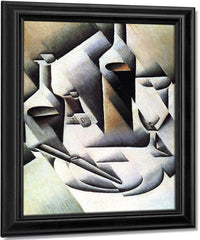 Bottles And Knife By Juan Gris Fine Art Print