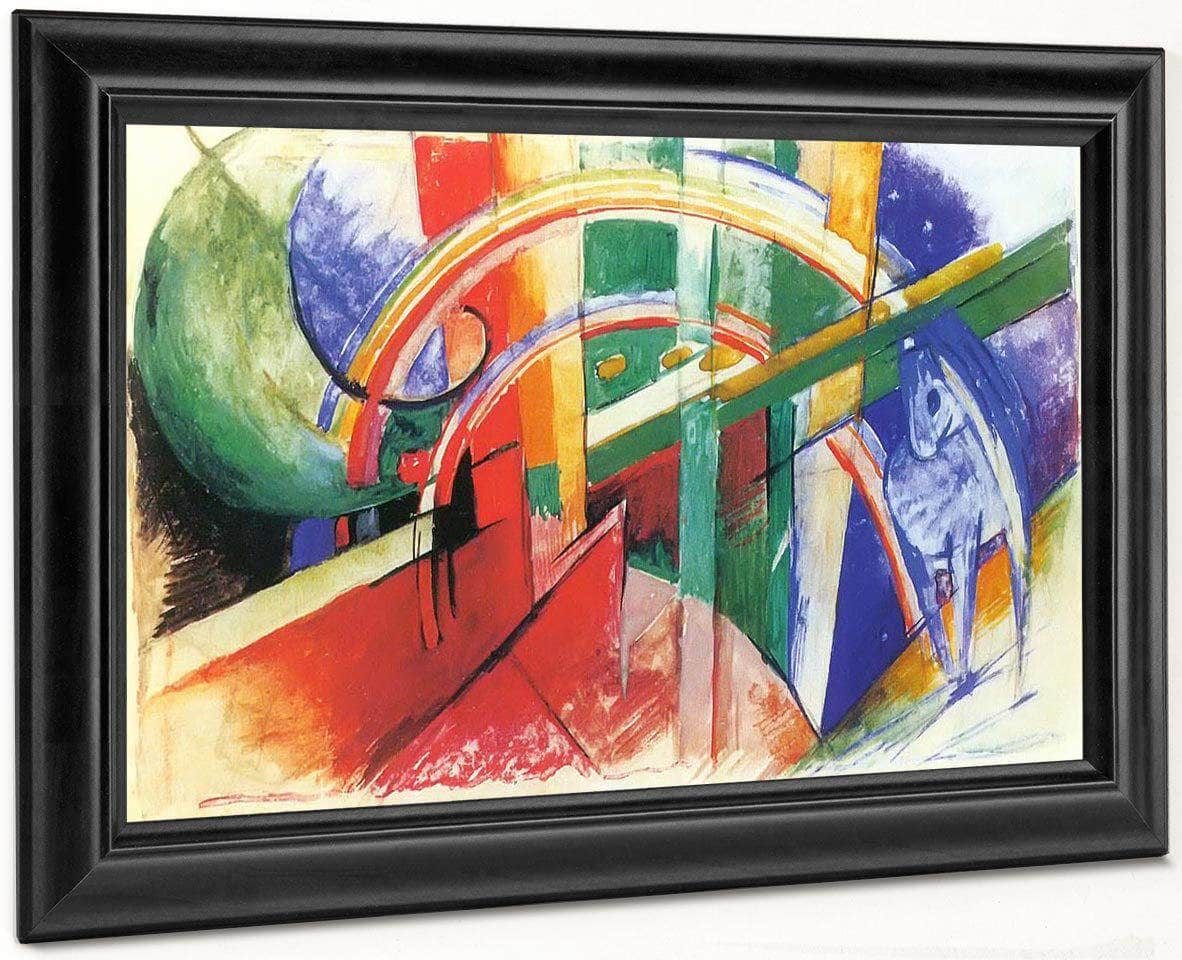 Boue Horse With Rainbow By Franz Marc Fine Art Print