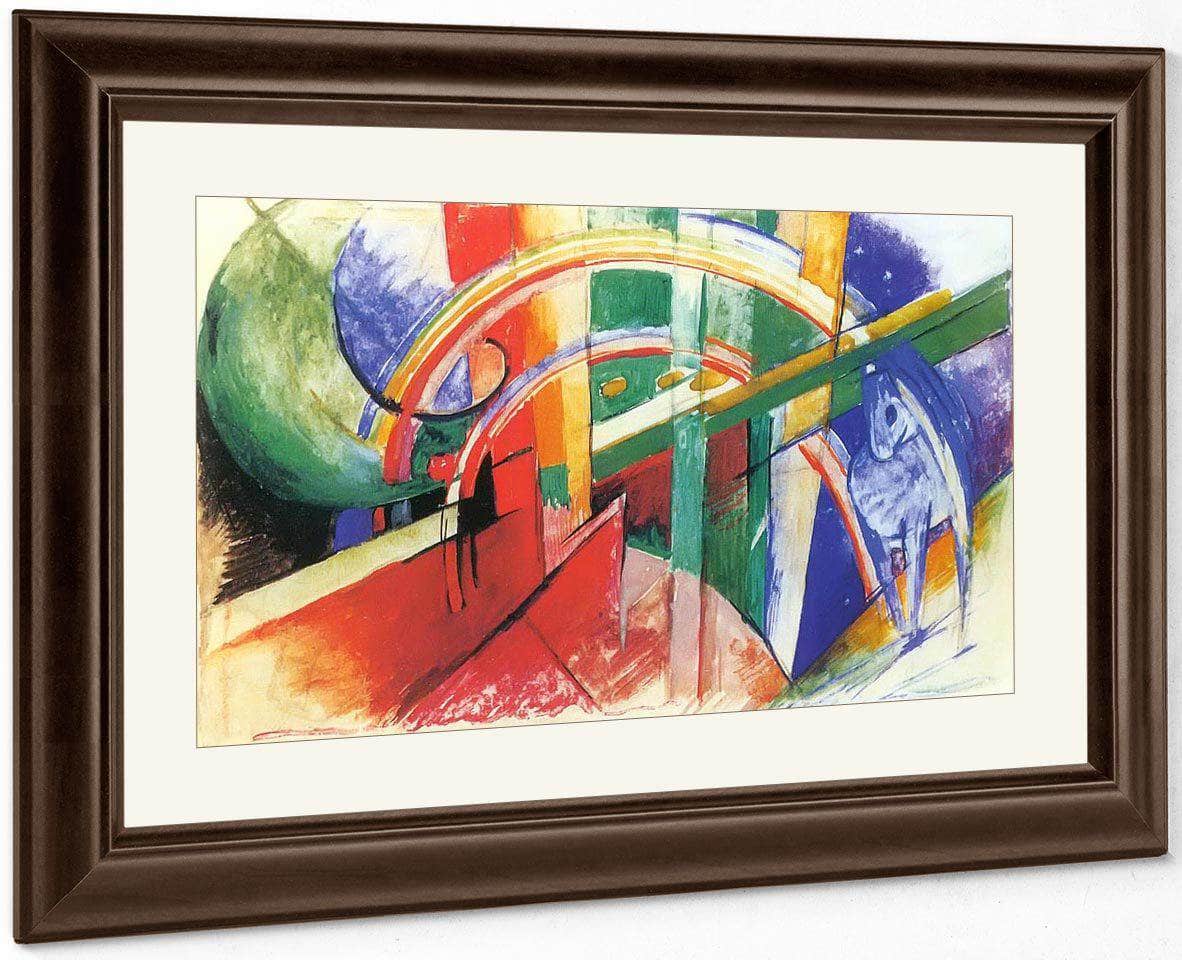 Boue Horse With Rainbow By Franz Marc Fine Art Print
