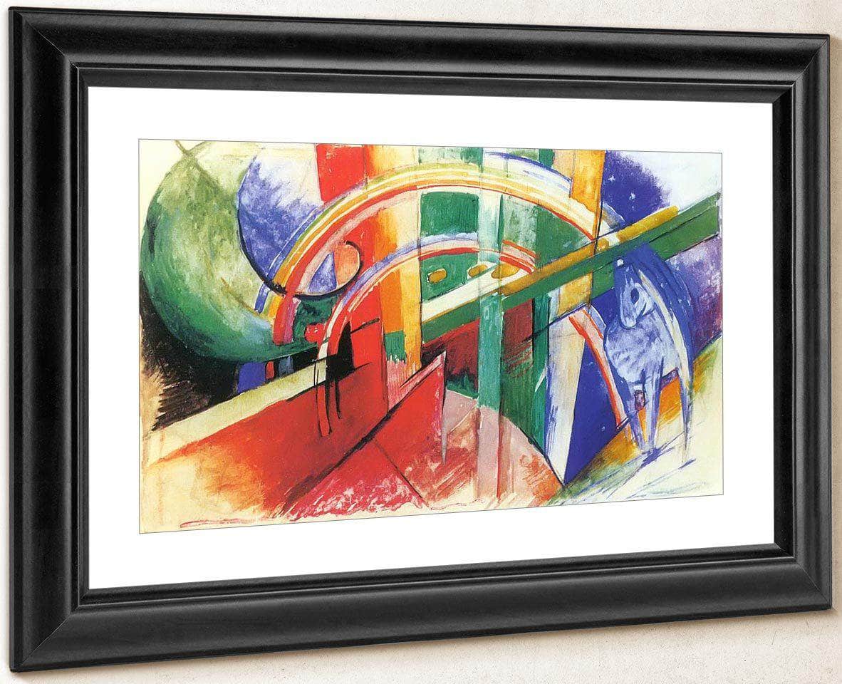 Boue Horse With Rainbow By Franz Marc Fine Art Print