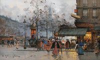 Boulevard Anime À Paris By Eugene Galien Laloue Fine Art Print