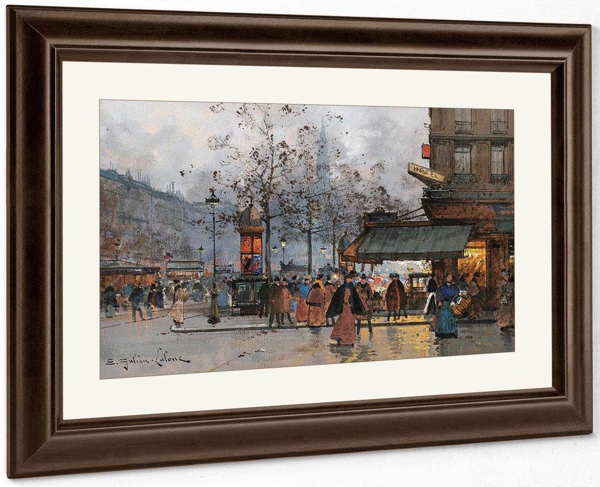 Boulevard Anime À Paris By Eugene Galien Laloue Fine Art Print