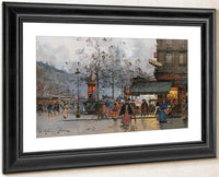 Boulevard Anime À Paris By Eugene Galien Laloue Fine Art Print