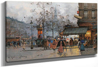 Boulevard Anime À Paris By Eugene Galien Laloue Fine Art Print
