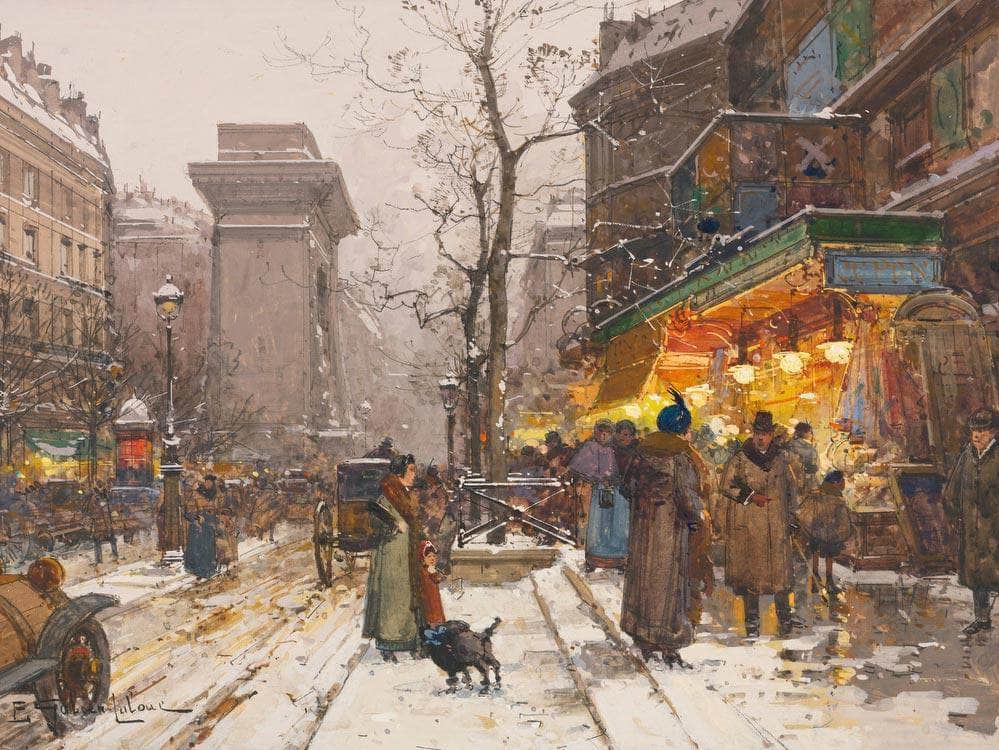 Boulevard De Bonne Nouvelle By Eugene Galien Laloue Fine Art Print