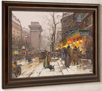 Boulevard De Bonne Nouvelle By Eugene Galien Laloue Fine Art Print