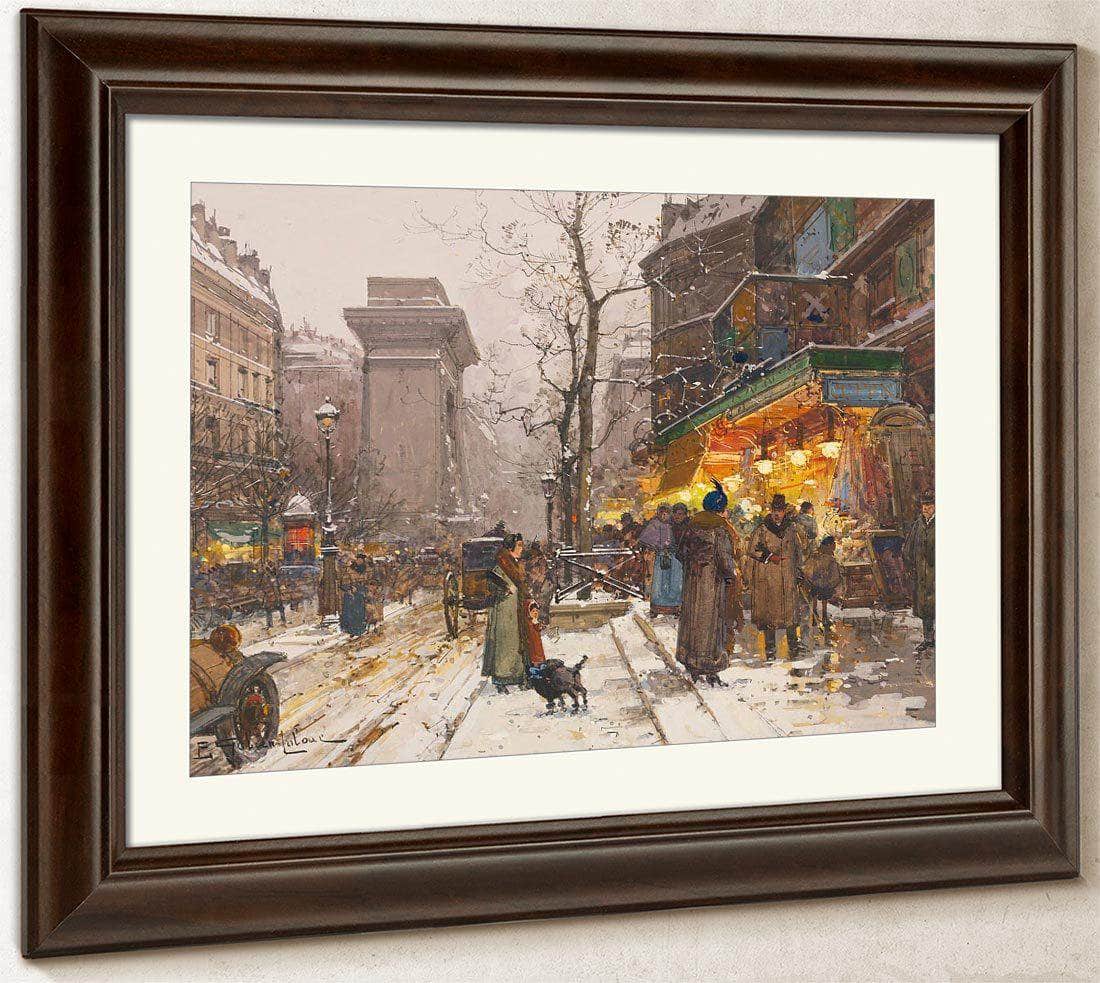 Boulevard De Bonne Nouvelle By Eugene Galien Laloue Fine Art Print
