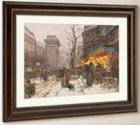 Boulevard De Bonne Nouvelle By Eugene Galien Laloue Fine Art Print