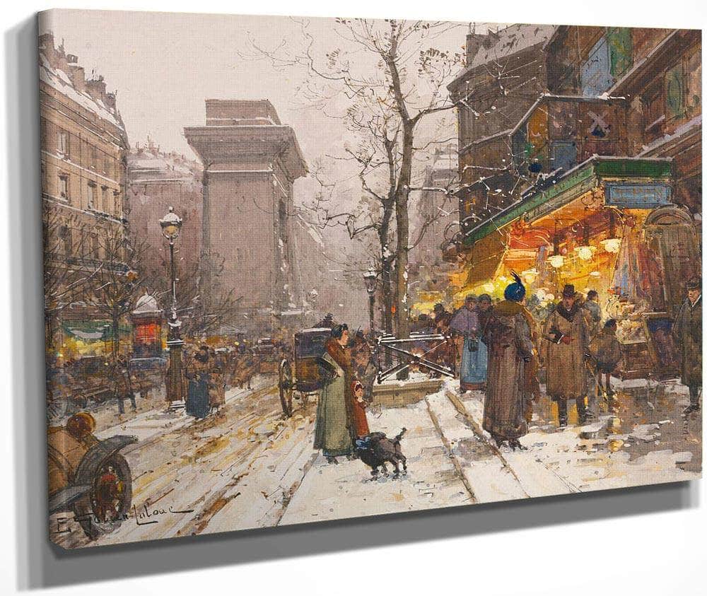 Boulevard De Bonne Nouvelle By Eugene Galien Laloue Fine Art Print