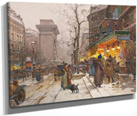 Boulevard De Bonne Nouvelle By Eugene Galien Laloue Fine Art Print