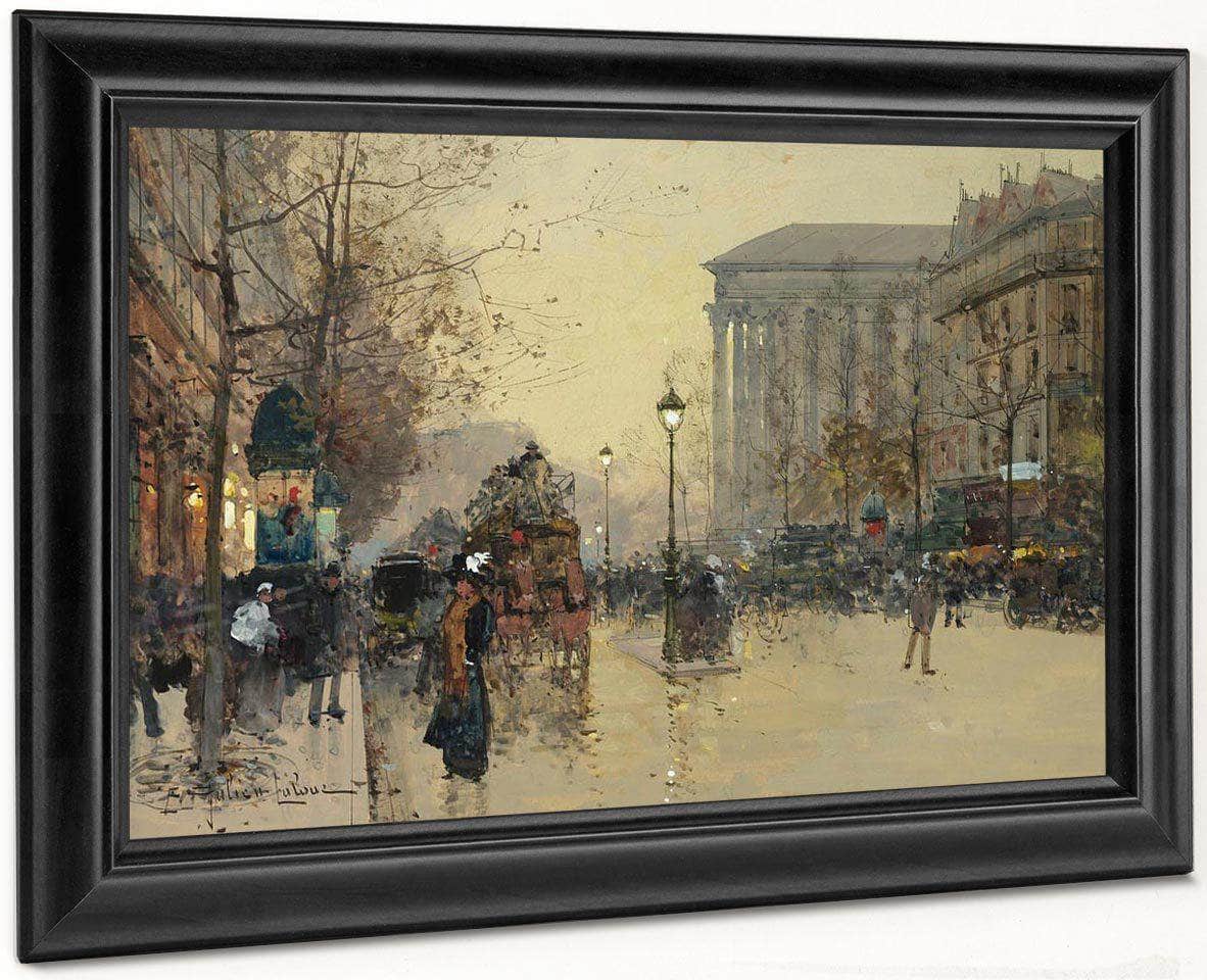 Boulevard De La Madeleine By Eugene Galien Laloue Fine Art Print