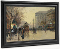 Boulevard De La Madeleine By Eugene Galien Laloue Fine Art Print