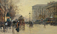 Boulevard De La Madeleine By Eugene Galien Laloue Fine Art Print